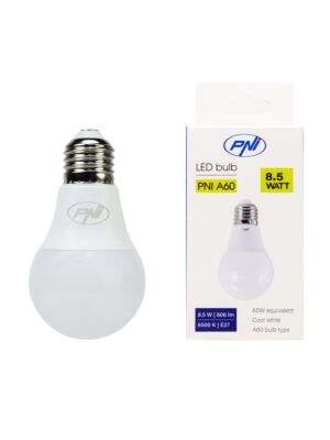 Λαμπτήρας LED PNI A60, 8,5W, 806lm, 6500W, υποδοχή E27