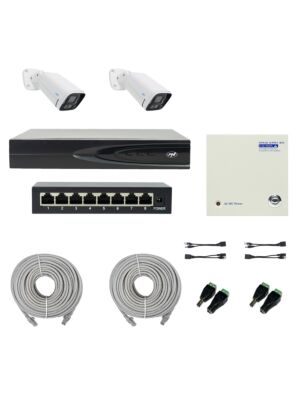 Πακέτο PNI House IP816 NVR με 2 κάμερες PNI IP780 4K, πηγή, διακόπτη, καλώδια, βύσματα και διαχωριστές